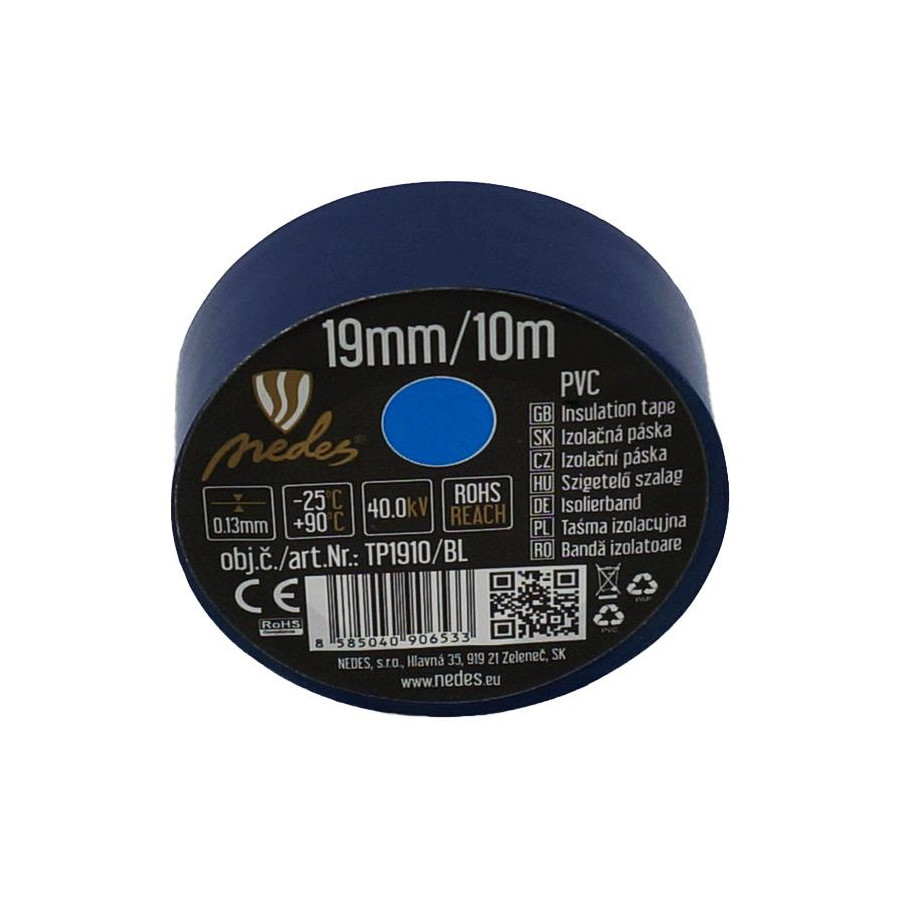 Izolačná páska 19mm/10m modrá -TP1910/BL