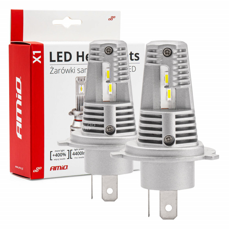 LED žiarovky hlavného svietenia H4 X1 Series AMiO