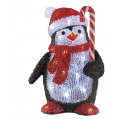 LED vianočný tučniak, 30,5 cm, vonkajší aj vnútorný, studená biela ,Domov , najled, najled.sk, elektro, elektro humenne