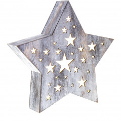 Drevená hviezda s hviezdičkami stredná 1 LED RXL 348 ,Domov , najled, najled.sk, elektro, elektro humenne