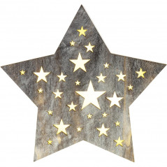 Drevená hviezda s hviezdičkami veľká 1 LED RXL 349 ,Domov , najled, najled.sk, elektro, elektro humenne