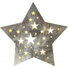 Drevená hviezda s hviezdičkami veľká 1 LED RXL 349 ,Domov , najled, najled.sk, elektro, elektro humenne