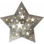 Drevená hviezda s hviezdičkami veľká 1 LED RXL 349