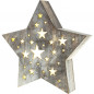 Drevená hviezda s hviezdičkami veľká 1 LED RXL 349