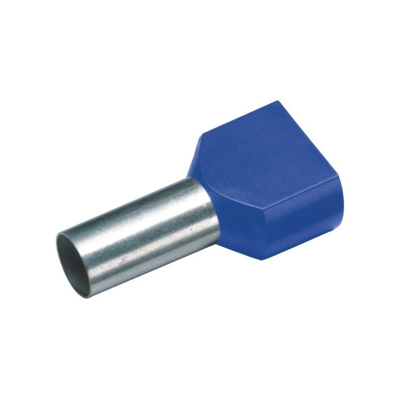 Izolovaná dvojitá dutinka 2x0,75mm modrá CIMCO 182402 100ks/bal